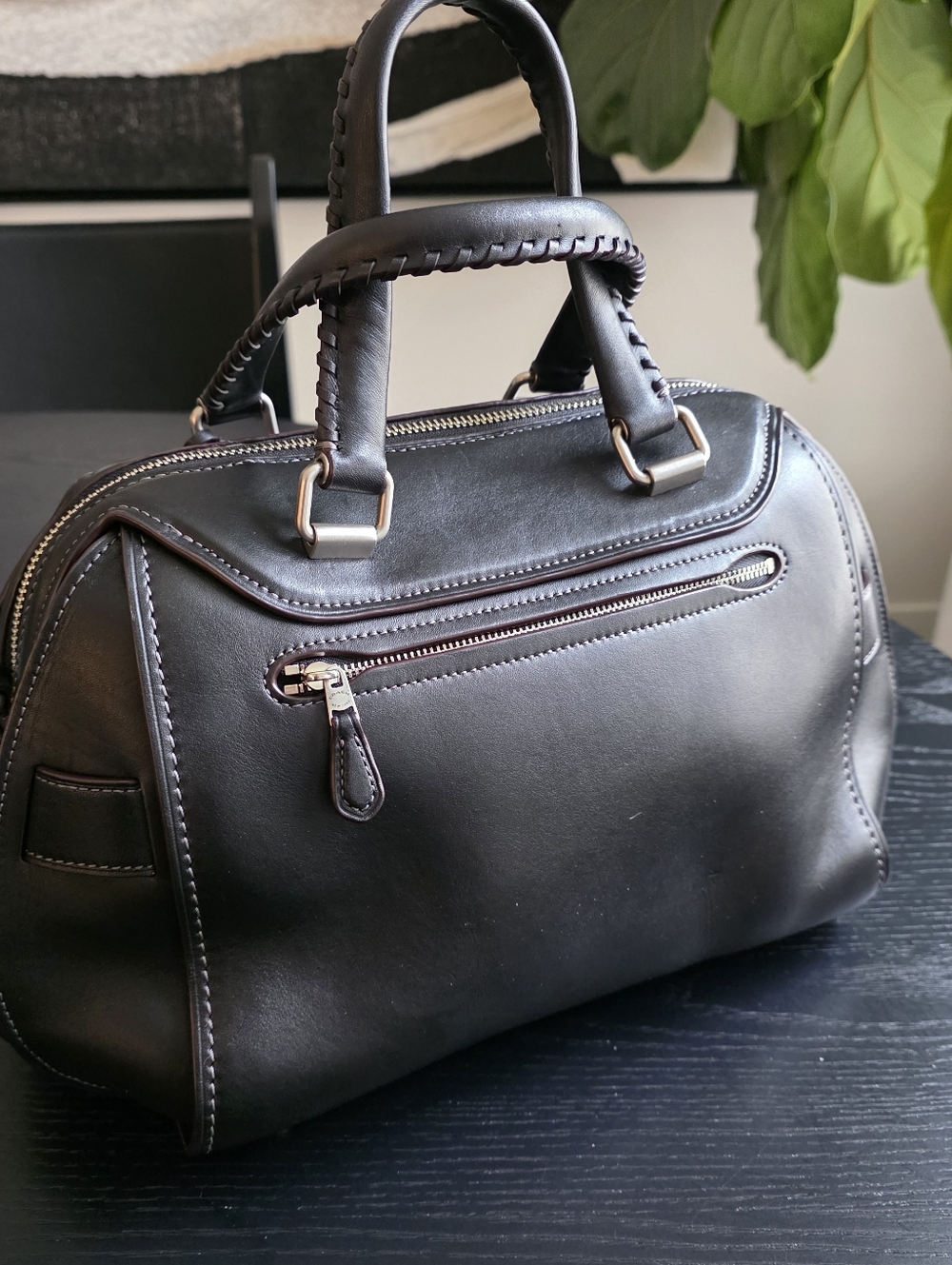 Coach Ace Satchel Black NWOT - Picture 5 of 8